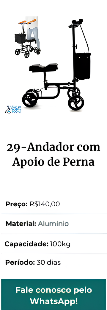 Andador de 4 Rodas com Apoio