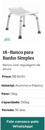 Banco para Banho Simples