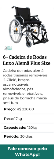 Cadeira de Rodas Luxo Alemã Plus Size