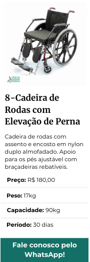 Cadeira de Rodas com Elevação de Perna