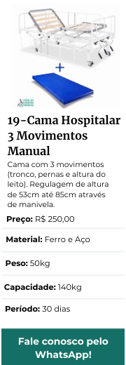 Cama Hospitalar 3 Movimentos Manual